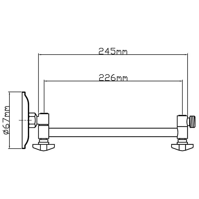 ALL DIRECTION SHOWER ARM CHROME FIL Kitchen Bathroom