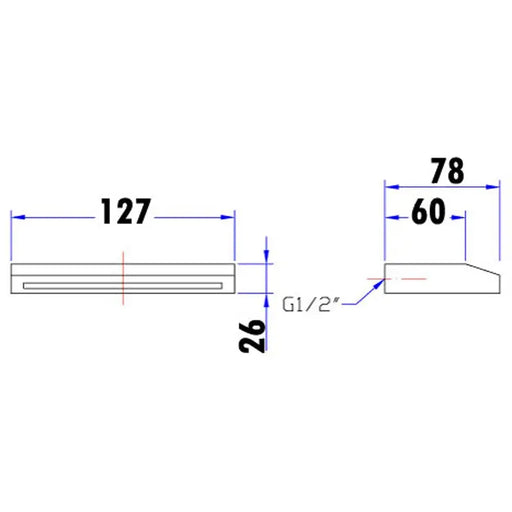 YALE TRAPEZIUM SHAPED BATH SPOUT CHROME FIL Kitchen Bathroom