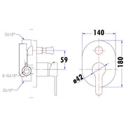 MAYA SHOWER/BATH MIXER WITH DIVERTER CHROME FIL Kitchen Bathroom