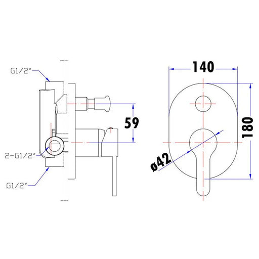 MAYA SHOWER/BATH MIXER WITH DIVERTER CHROME FIL Kitchen Bathroom