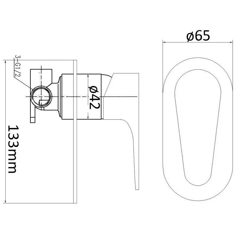 LAVA WALL MIXER CHROME FIL Kitchen Bathroom
