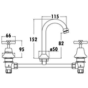 PENZ BASIN TAP SET CHROME FIL Kitchen Bathroom
