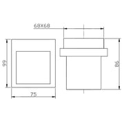 EDEN TUMBLER HOLDER CHROME & COLOURED FIL Kitchen Bathroom