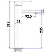 NOVA HIGH RISE BASIN MIXER CHROME FIL Kitchen Bathroom
