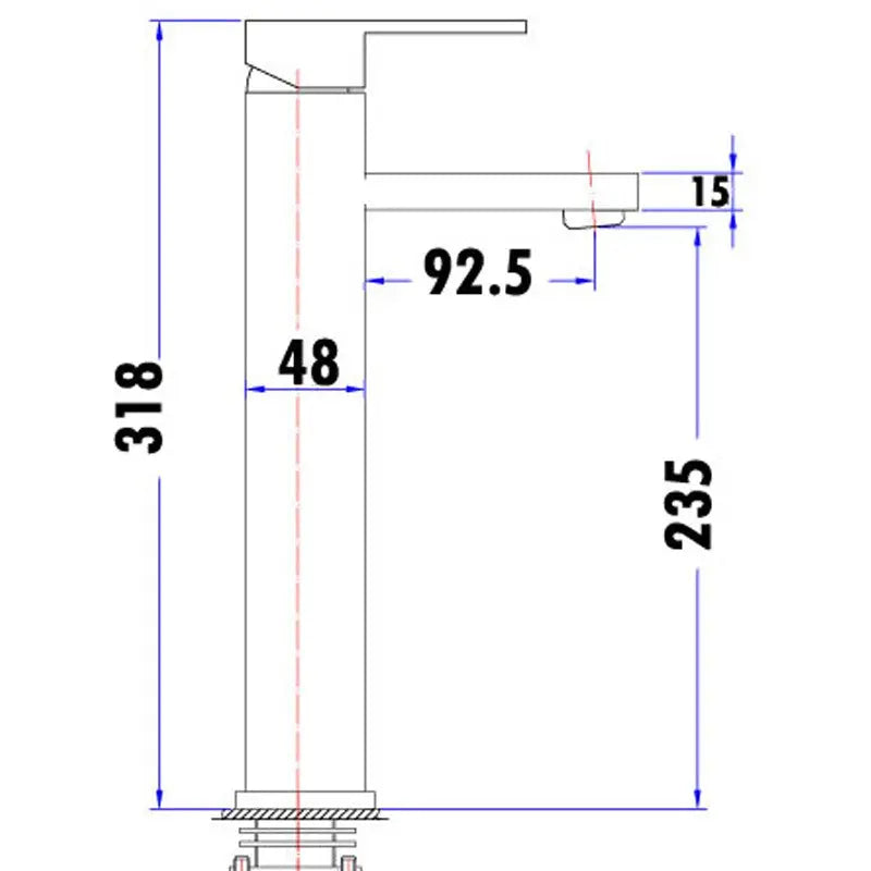 NOVA HIGH RISE BASIN MIXER CHROME FIL Kitchen Bathroom