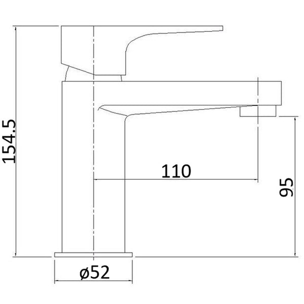 LAVA BASIN MIXER CHROME