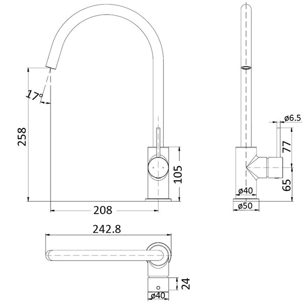 HALI SINK MIXER CHROME AND COLOURED