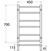 HEATED TOWEL RAIL CHROME FIL Kitchen Bathroom