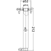 ROUND VERTICAL SHOWER ARM 200MM CHROME FIL Kitchen Bathroom