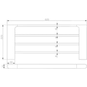 CORA TOWEL RACK 600MM CHROME & COLOURED FIL Kitchen Bathroom