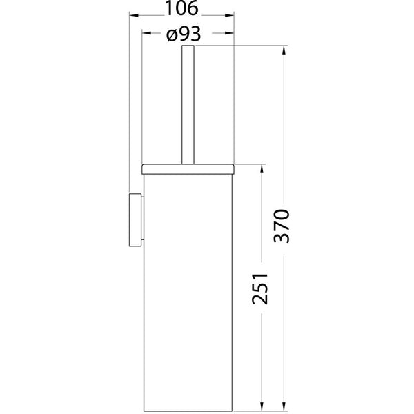 OTUS DELUXE TOILET BRUSH CHROME