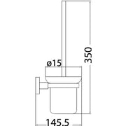 OTUS TOILET BRUSH CHROME / MATTE BLACK FIL Kitchen Bathroom