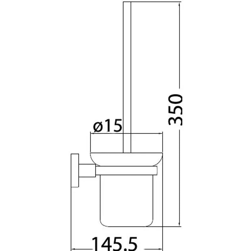 OTUS TOILET BRUSH CHROME / MATTE BLACK FIL Kitchen Bathroom