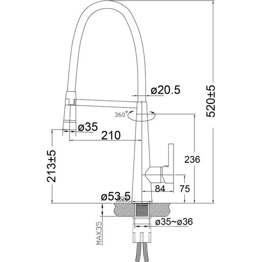 LUXA SINK MIXER CHROME FIL Kitchen Bathroom