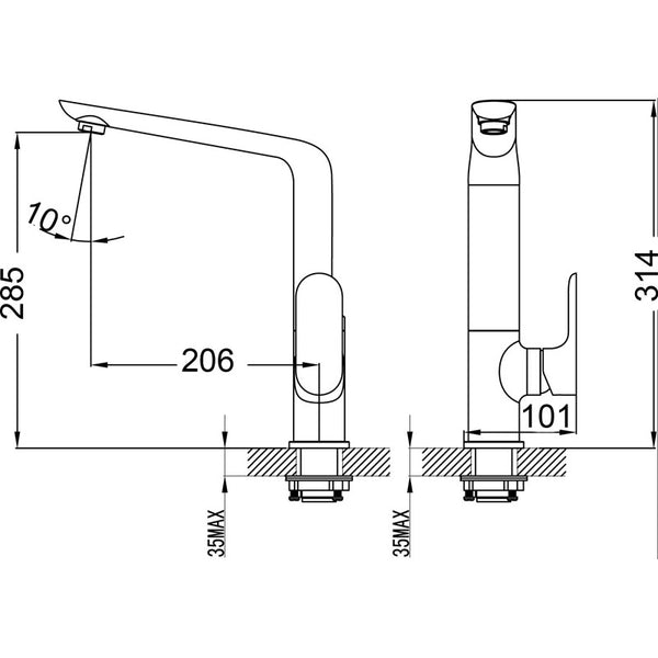 BANDA SINK MIXER CHROME