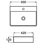 ROSA COUNTERTOP BASIN GLOSS WHITE FIL Kitchen Bathroom