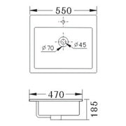 ROSA COUNTERTOP BASIN GLOSS WHITE FIL Kitchen Bathroom