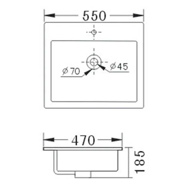 ROSA COUNTERTOP BASIN GLOSS WHITE FIL Kitchen Bathroom