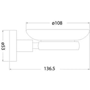 OTUS SOAP DISH CHROME FIL Kitchen Bathroom