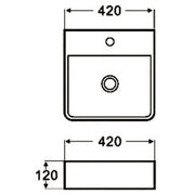 ROSA COUNTERTOP BASIN GLOSS WHITE FIL Kitchen Bathroom