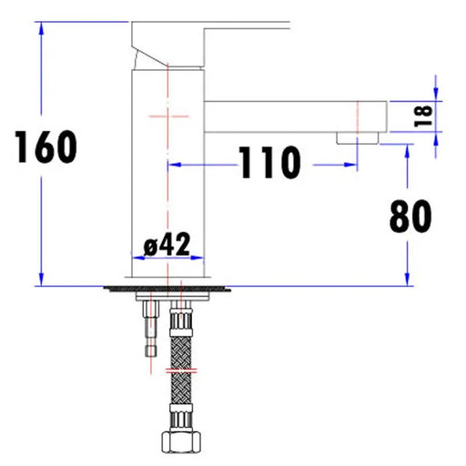 MAYA BASIN MIXER CHROME FIL Kitchen Bathroom