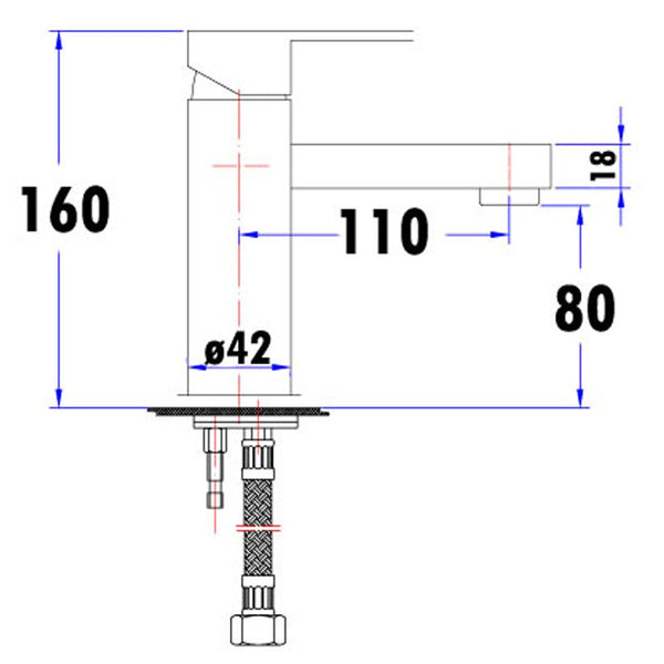 MAYA BASIN MIXER CHROME