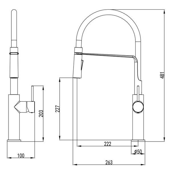 HALI MULTIFUNCTION SINK MIXER CHROME AND COLOURED