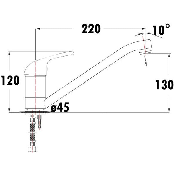 RUBY SINK MIXER CHROME