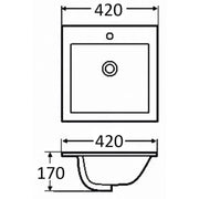ROSA COUNTERTOP BASIN GLOSS WHITE FIL Kitchen Bathroom