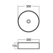 OTUS COUNTERTOP BASIN MATTE BLACK FIL Kitchen Bathroom