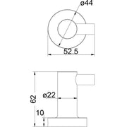 RUBY ROBE HOOK CHROME FIL Kitchen Bathroom
