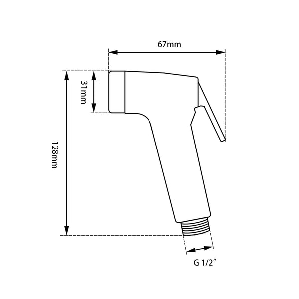 Toilet Bidet Spray Kit with 1.2m Stainless Steel Water Hose