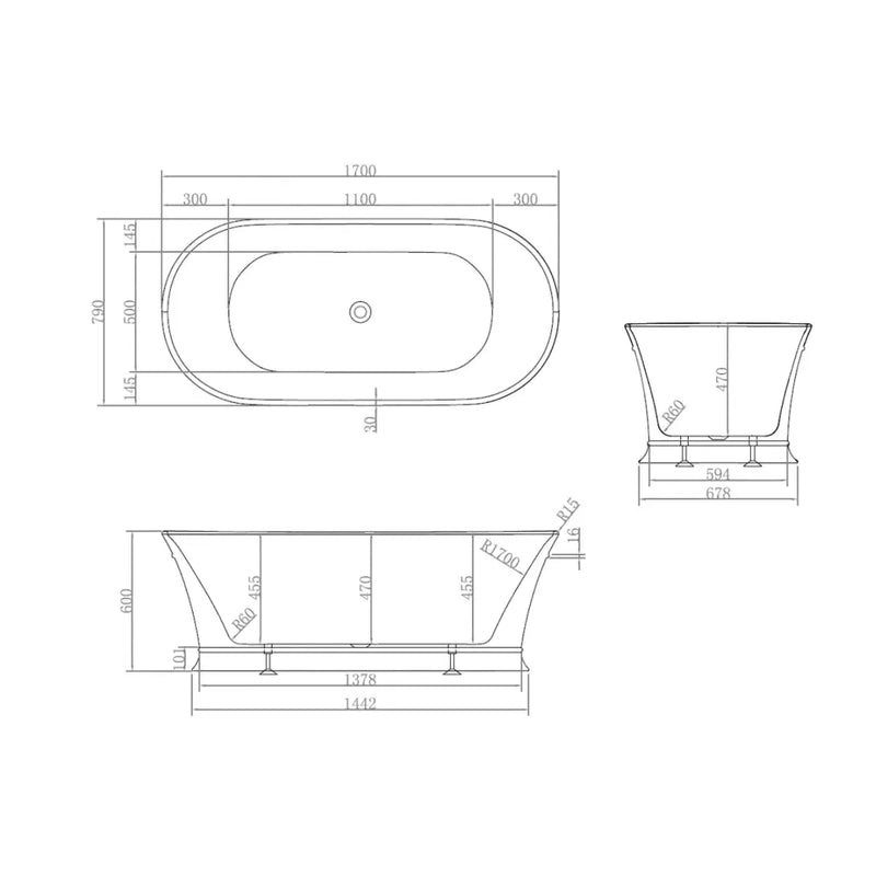 Ceejay Balmoral Hampton Style Free Standing Bathtub Ceejay