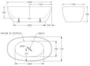 Ceejay Egg-Shape Freestanding Bathtub Ceejay