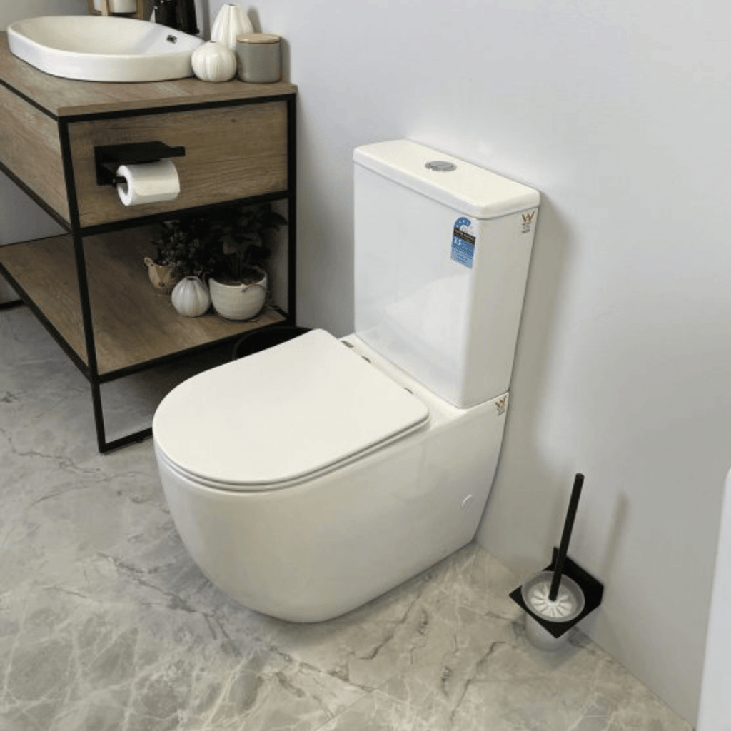 MEDINA Rimless Back to Wall Toilet Suite (Bottom Inlet)