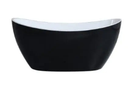 PEARL Matte Black & White Freestanding Bath PS