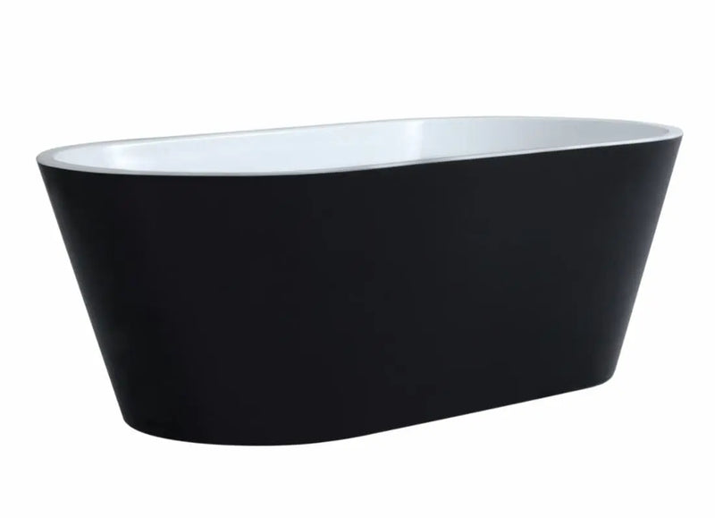 Gloss Black & White Freestanding Bath PS