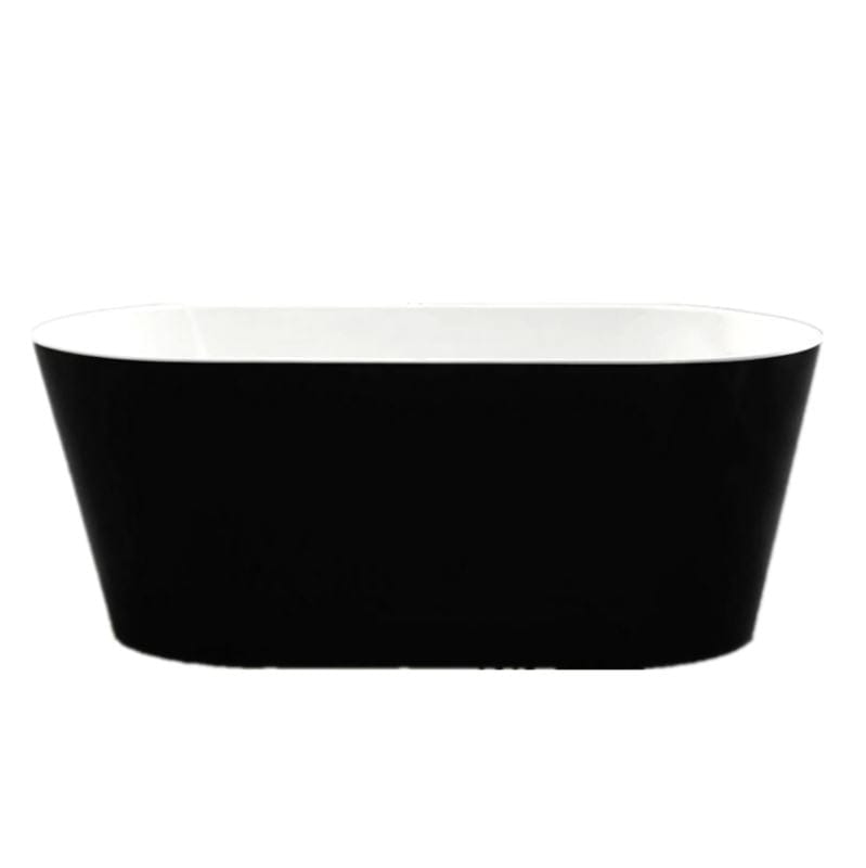 Gloss Black & White Freestanding Bath