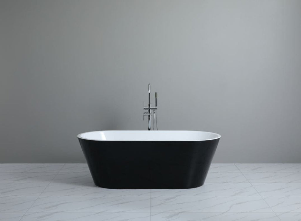 Gloss Black & White Freestanding Bath