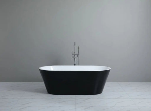 Gloss Black & White Freestanding Bath PS