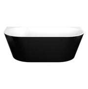 Matte Black Back to Wall Freestanding Bath PS
