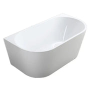 Gloss White   Back to Wall Freestanding Bath PS
