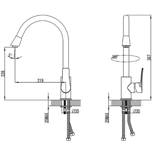 SULU SINK MIXER CHROME FIL Kitchen Bathroom