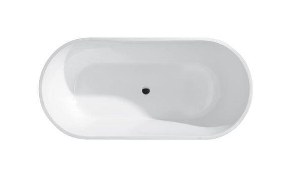 Ultra-Slim Black & White Freestanding Bath