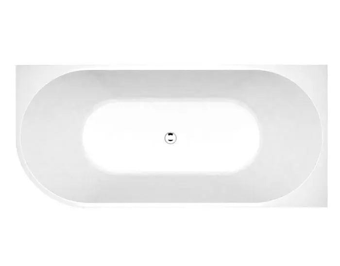 Inspire Gloss White Back To Wall Freestanding Bathtub Left Corner IS
