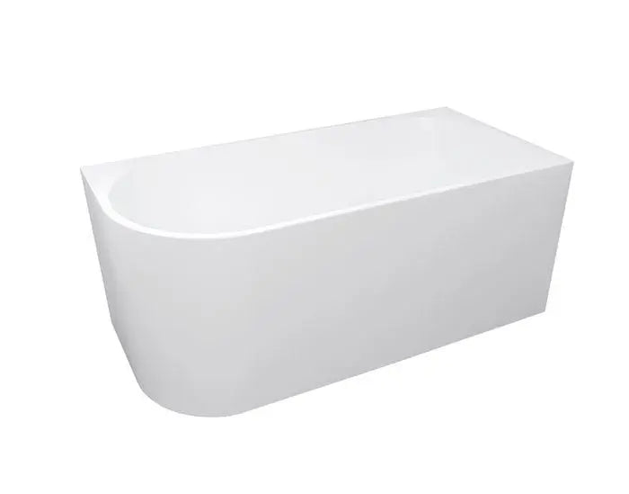 Inspire Gloss White Back To Wall Freestanding Bathtub Left Corner IS