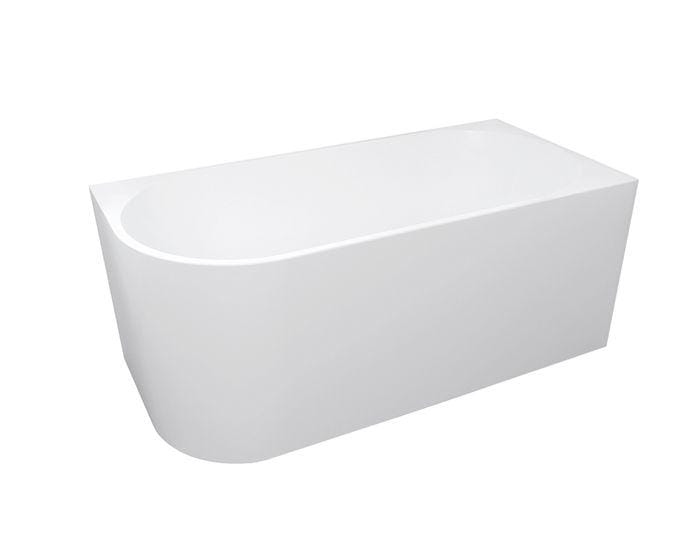 Inspire Gloss White Back To Wall Freestanding Bathtub Left Corner