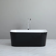 Black White Back to Wall Bath Freestanding Bath PS