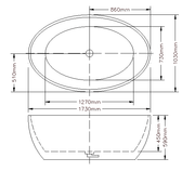 PISCES 1730mm Gloss White Freestanding Bath PS