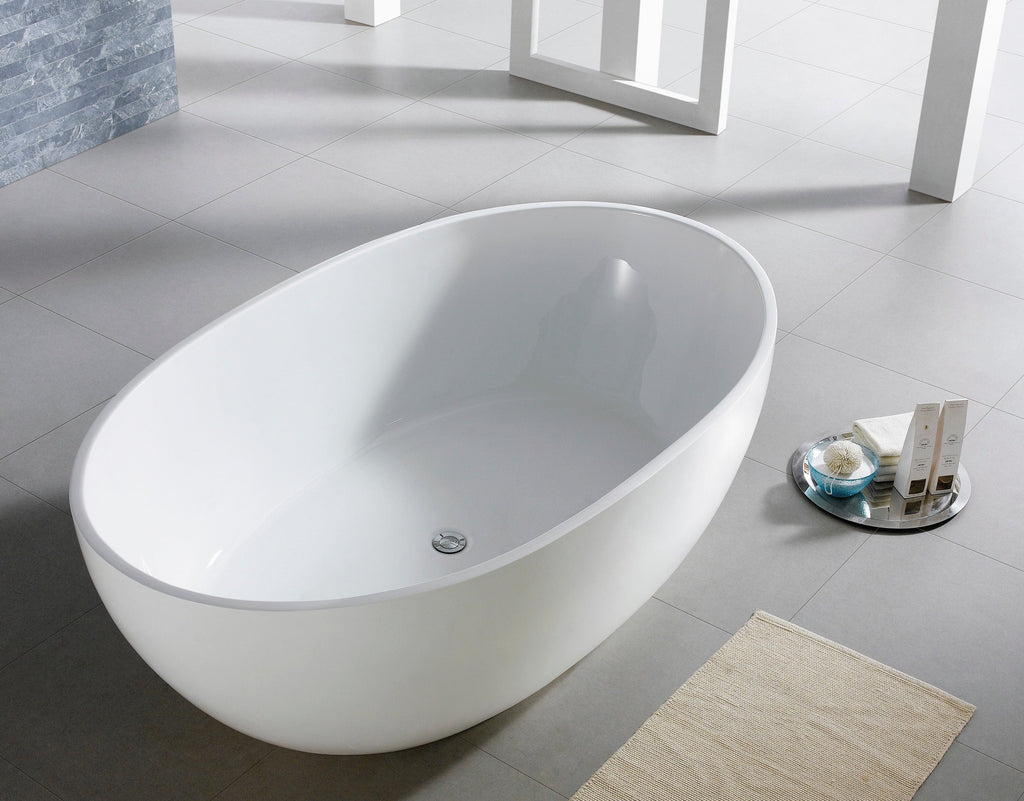 PISCES 1730mm Gloss White Freestanding Bath